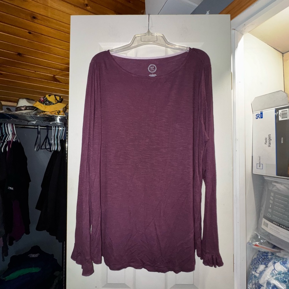 Maurices Plum Long Sleeve Blouse